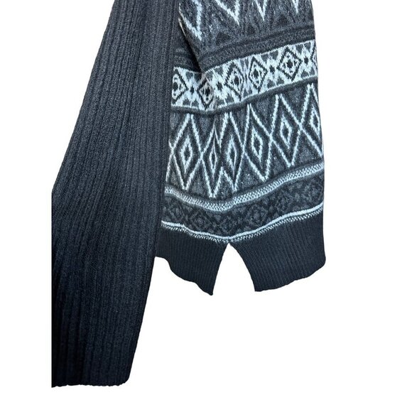 Jessica Simpson Sweater Sz M Black Gray Turtleneck Ribbed Long Sleeves NEW - Picture 5 of 12